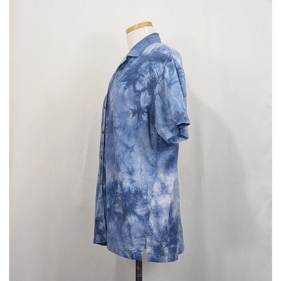 Vintage 90s Blue Tie Dye Top Pants Set Misses Size S L - Picture 4 of 11